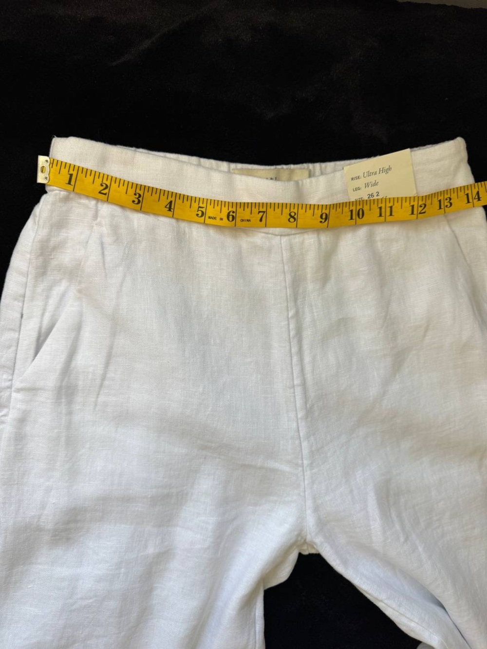 NWT Abercrombie & Fitch Women’s White Linen Pants Lining Size 26 - Picture 8 of 9
